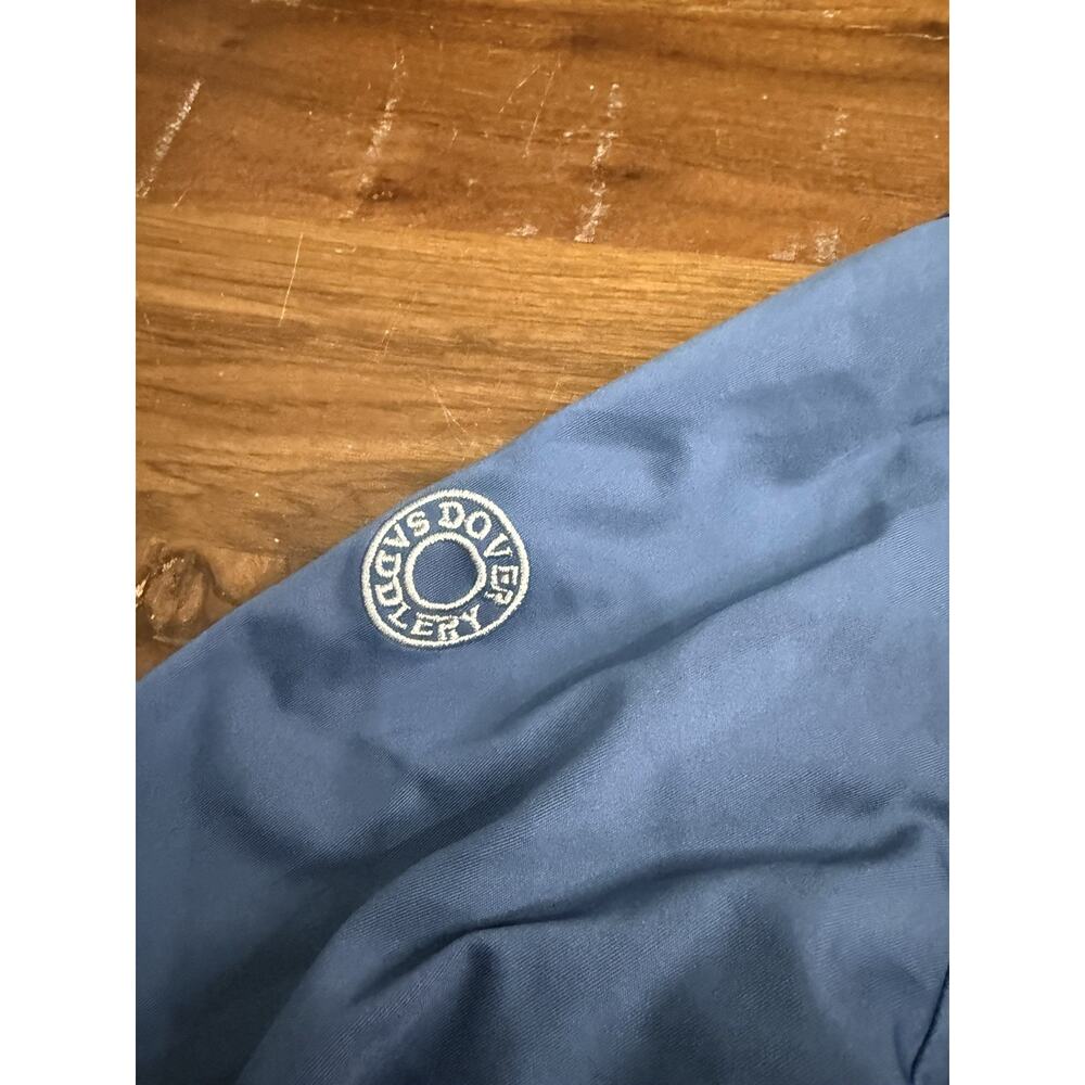 DOVER SADDLERY Blue Stretch 1/4 Zip Long Sleeve Insect Shield Shirt - M - Picture 3 of 4